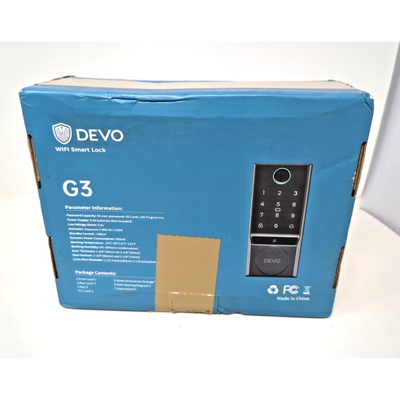 Devo G3 Smart Lock Fingerprint Keyless Entry Door Lock with Doorbell Silver - Picture 1 of 4